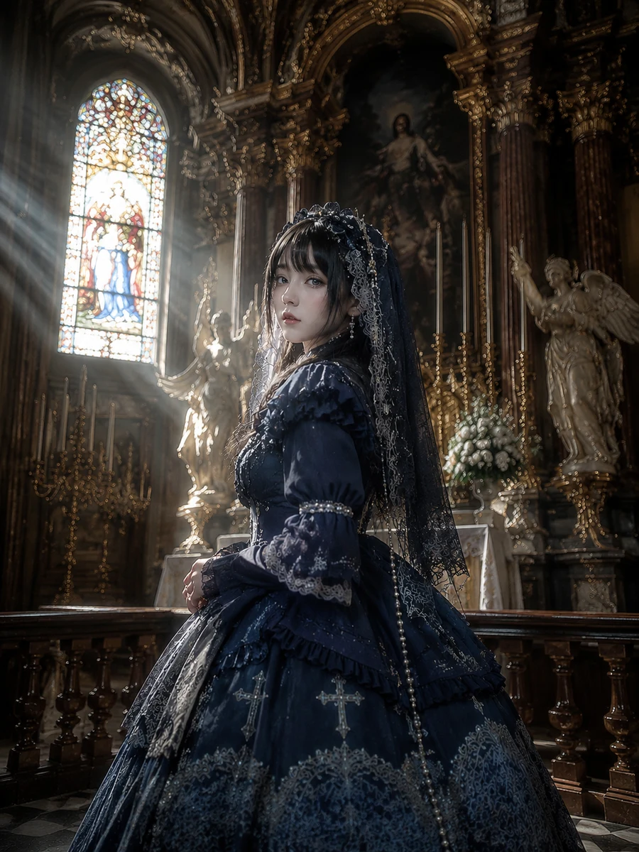 Burgundy Theatre Gothic OP Dress Pre-Order Burgundy Theatre Gothic OP Dress Pre-Order gallery image - Gothic Lolita OP for pre-order