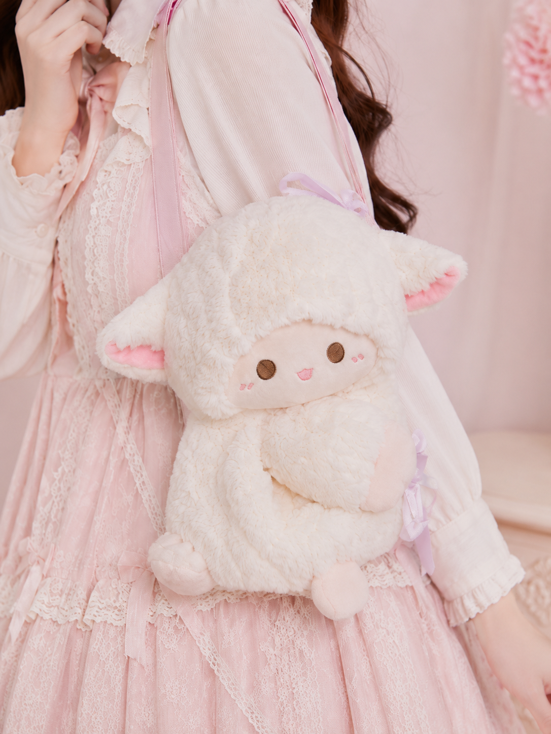 Cream Bunny Plush Lolita Crossbody Bag | Main Product View | Aurora Lolita Cream Bunny Plush Lolita Crossbody Bag - main product view for sweet cream bunny Lolita outfit