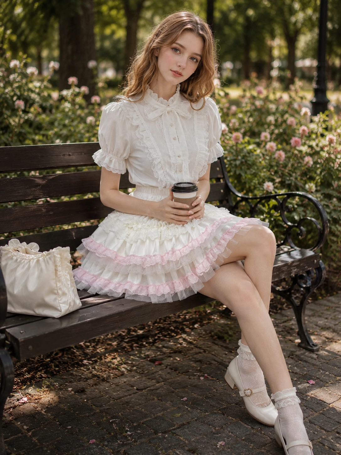 Pink Sweet Lolita Cake Pettiskirt | Back Or Silhouette View | Aurora Lolita Pink Sweet Lolita Cake Pettiskirt - back or silhouette view for pink sweet cake skirt Lolita outfit